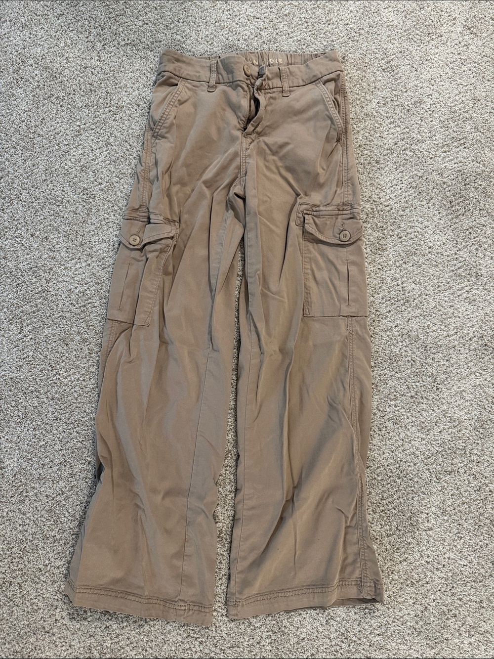 American Eagle Outfitters Wide Leg Cargo Pants in Taupe